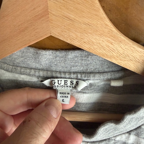 GUESS x ASAP Rocky vintage grey striped shirt - Picture 4 of 8